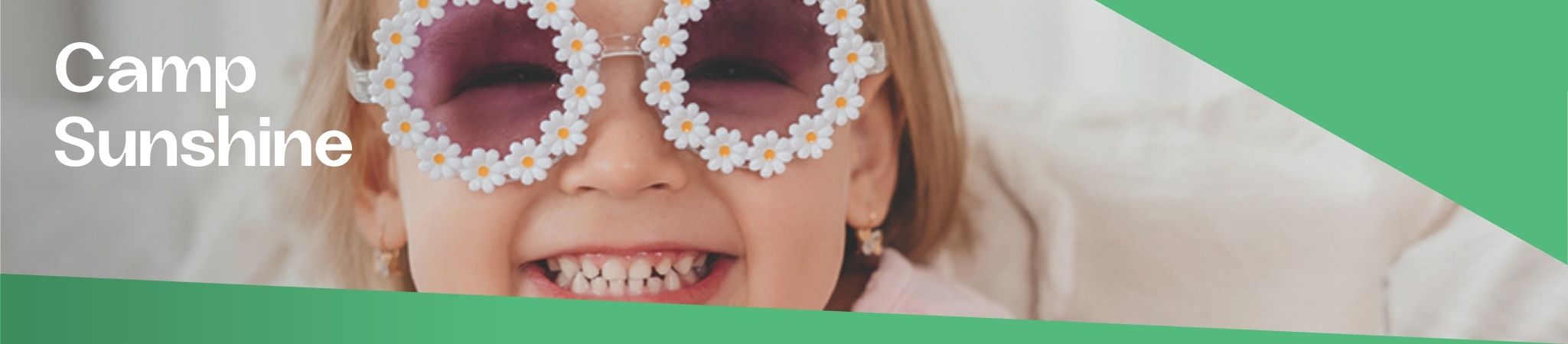 Little girl with flower sunglasses