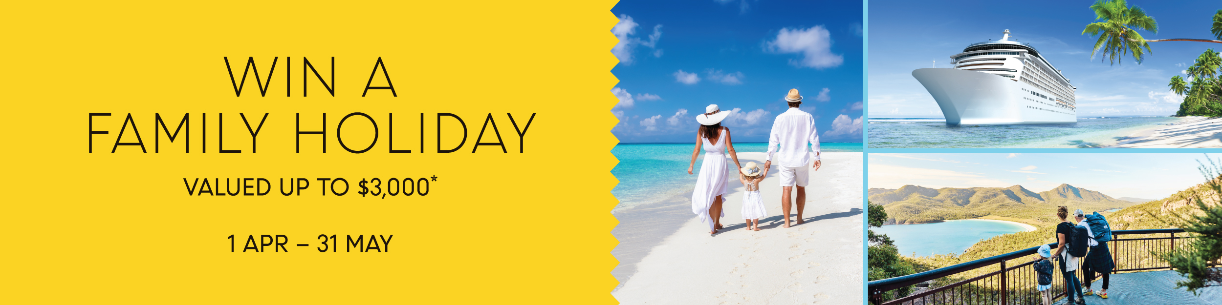 Family walking on a beach