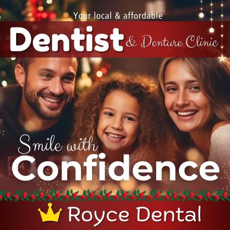 Smile with confidence. A family smiling