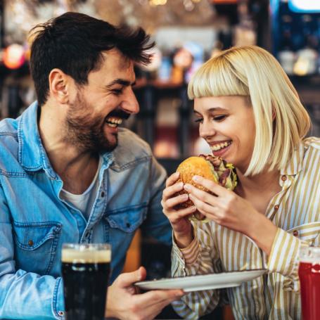 Couple at dinner