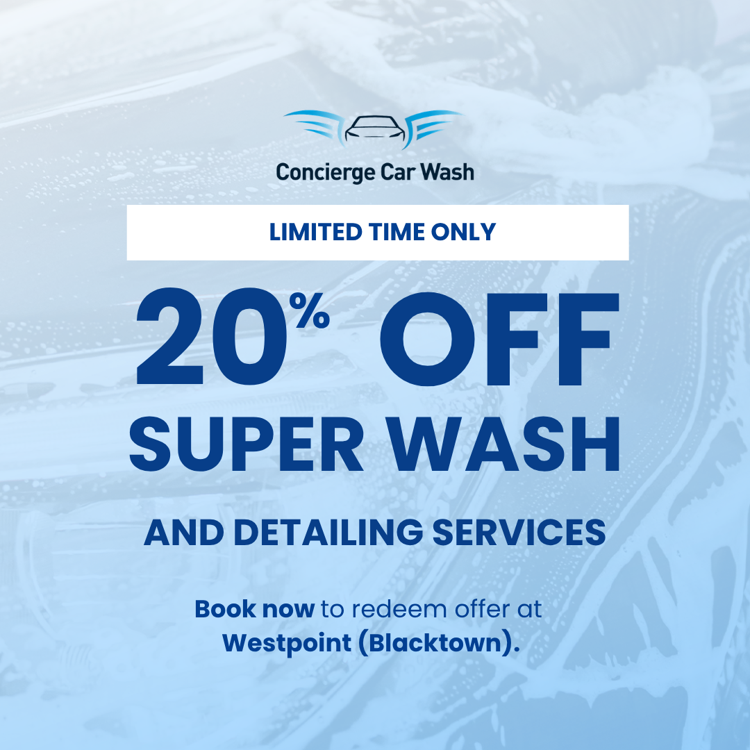 20% OFF super wash at Concierge Car Wash