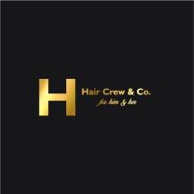 Hair Crew & Co logo. Text 'for him & her'