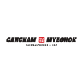 Text: Gangnam Myeonok. Korean cuisine & BBQ